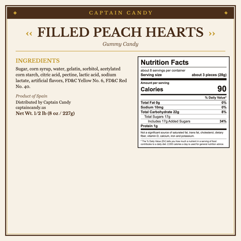 Filled Peach Hearts