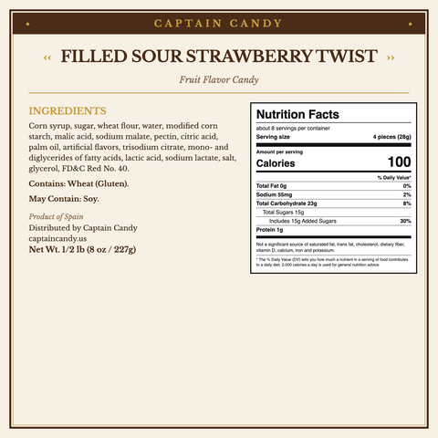 Filled Sour Strawberry Twist