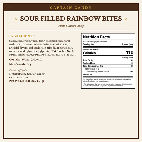Sour Rainbow Filled Bites