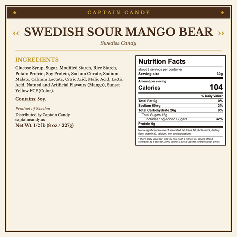 Swedish Sour Mango Bear