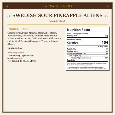 Swedish Sour Pineapple Aliens.